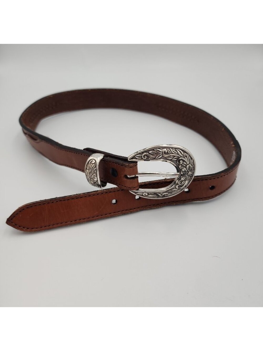 Twenty X By Wrangler Western Belt 26 Leather Brown Fits 26-29"